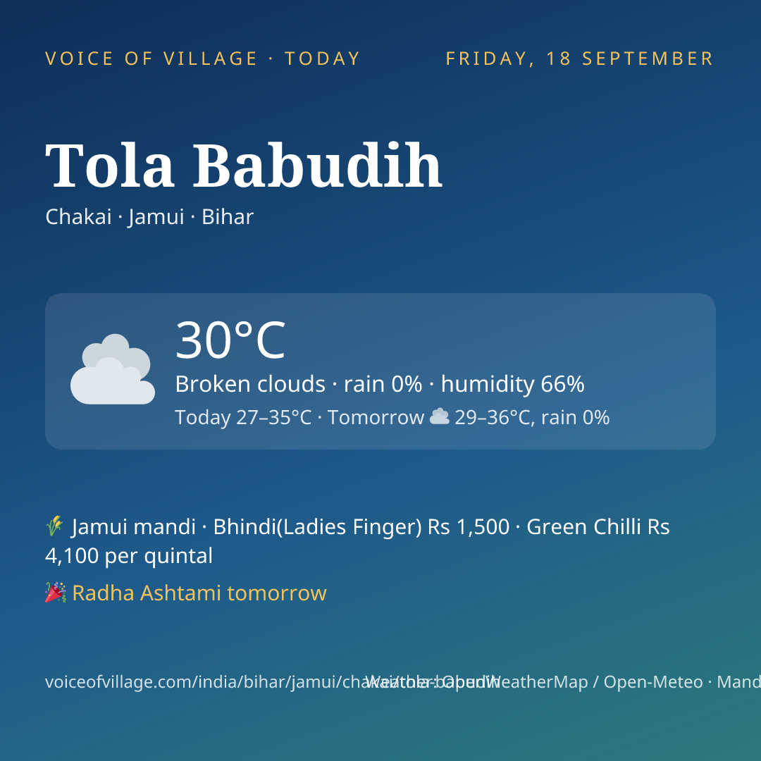 Tola Babudih today
