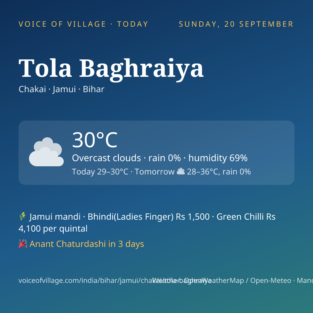 Tola Baghraiya today