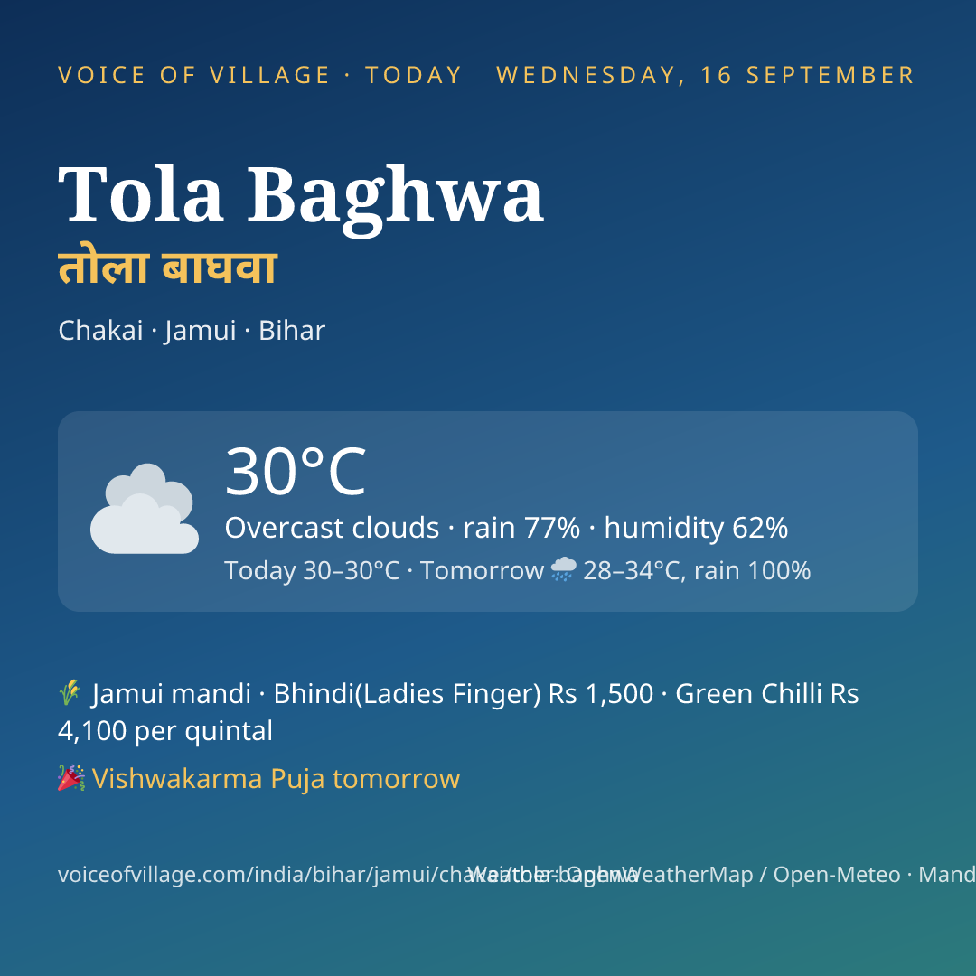 Tola Baghwa today