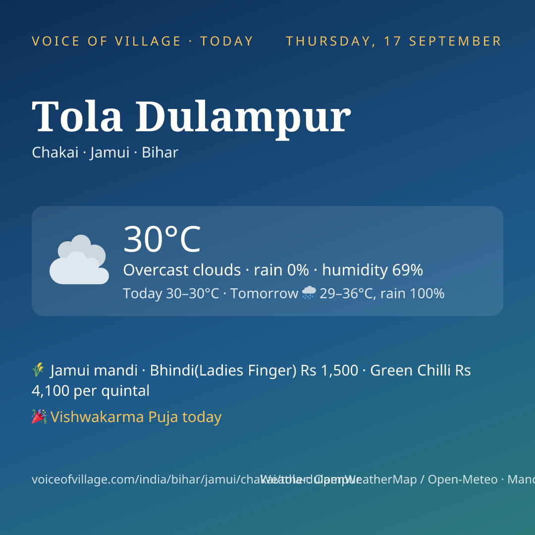 Tola Dulampur today