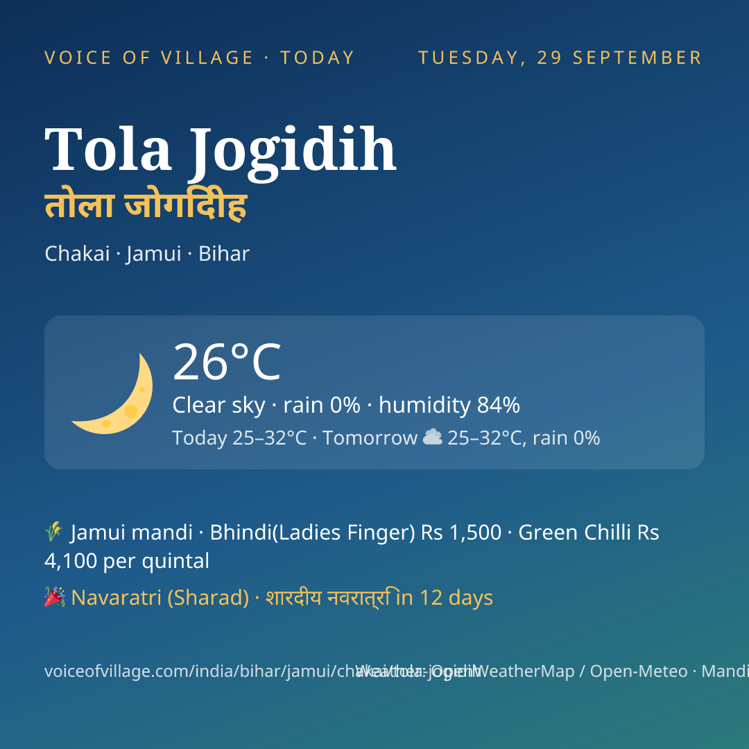 Tola Jogidih today
