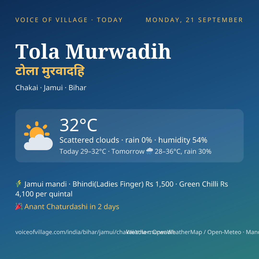 Tola Murwadih today
