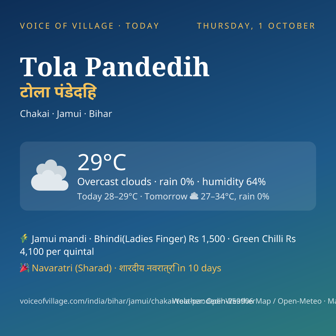 Tola Pandedih today