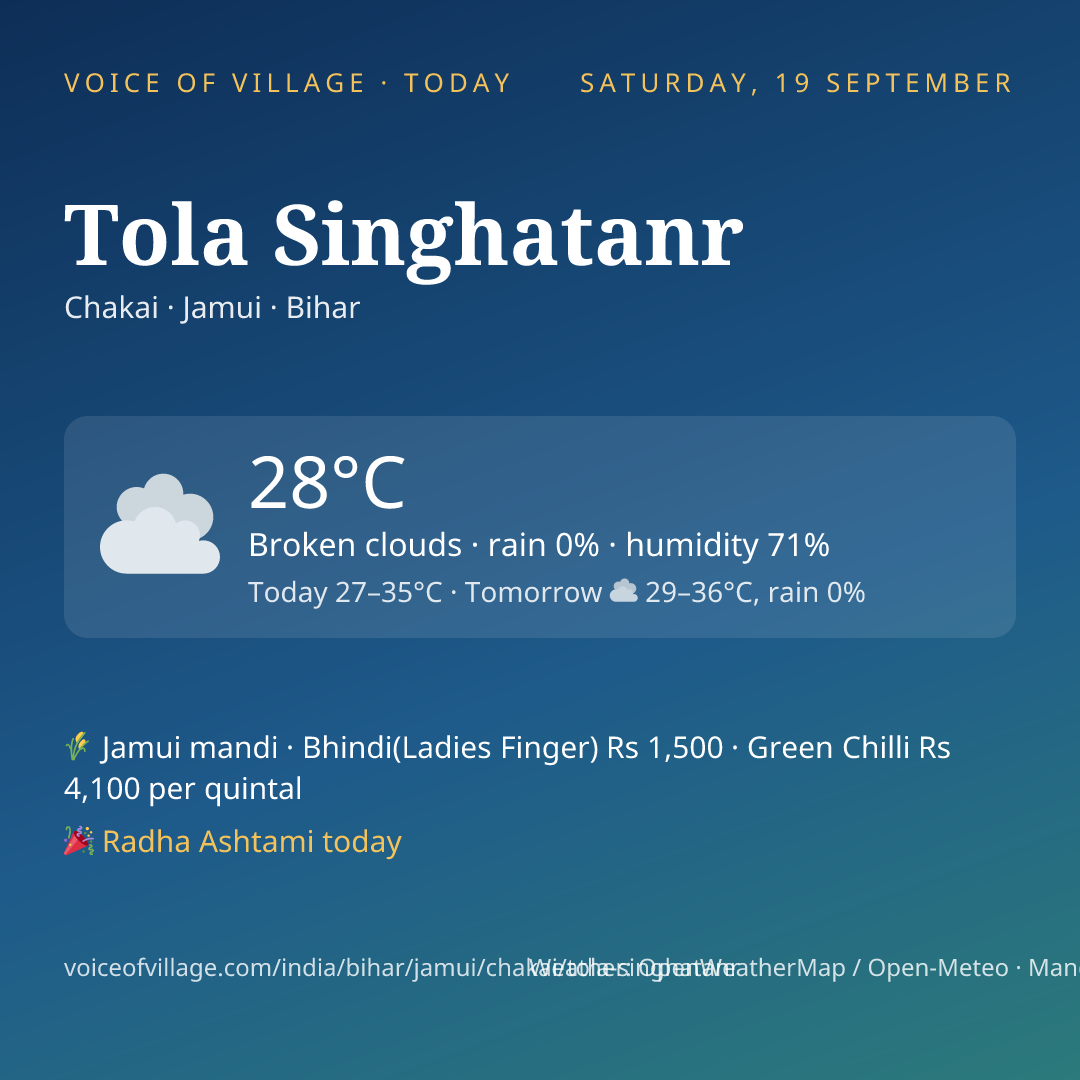 Tola Singhatanr today