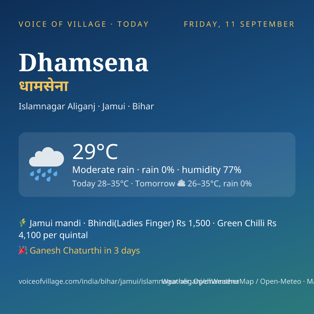 Dhamsena today