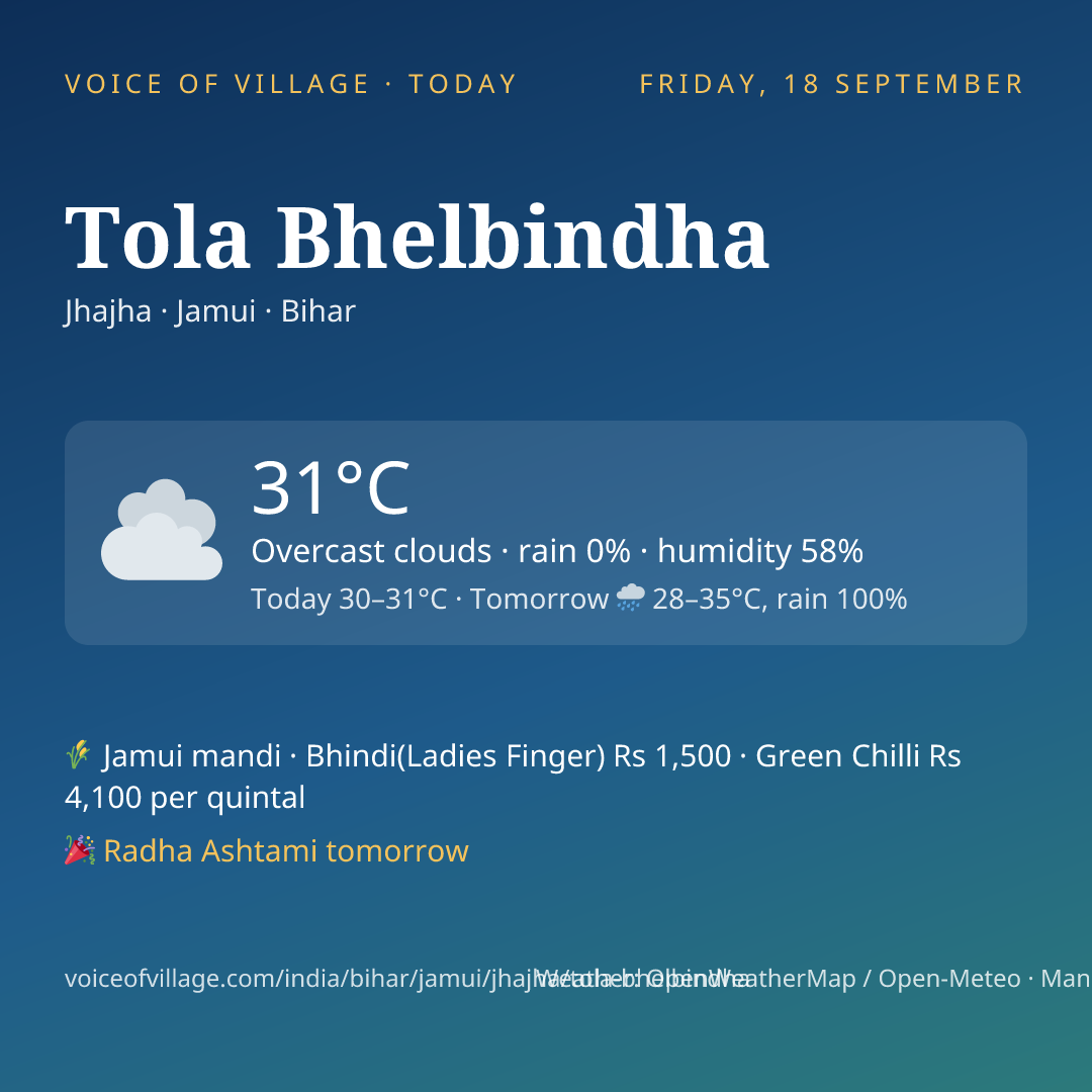 Tola Bhelbindha today