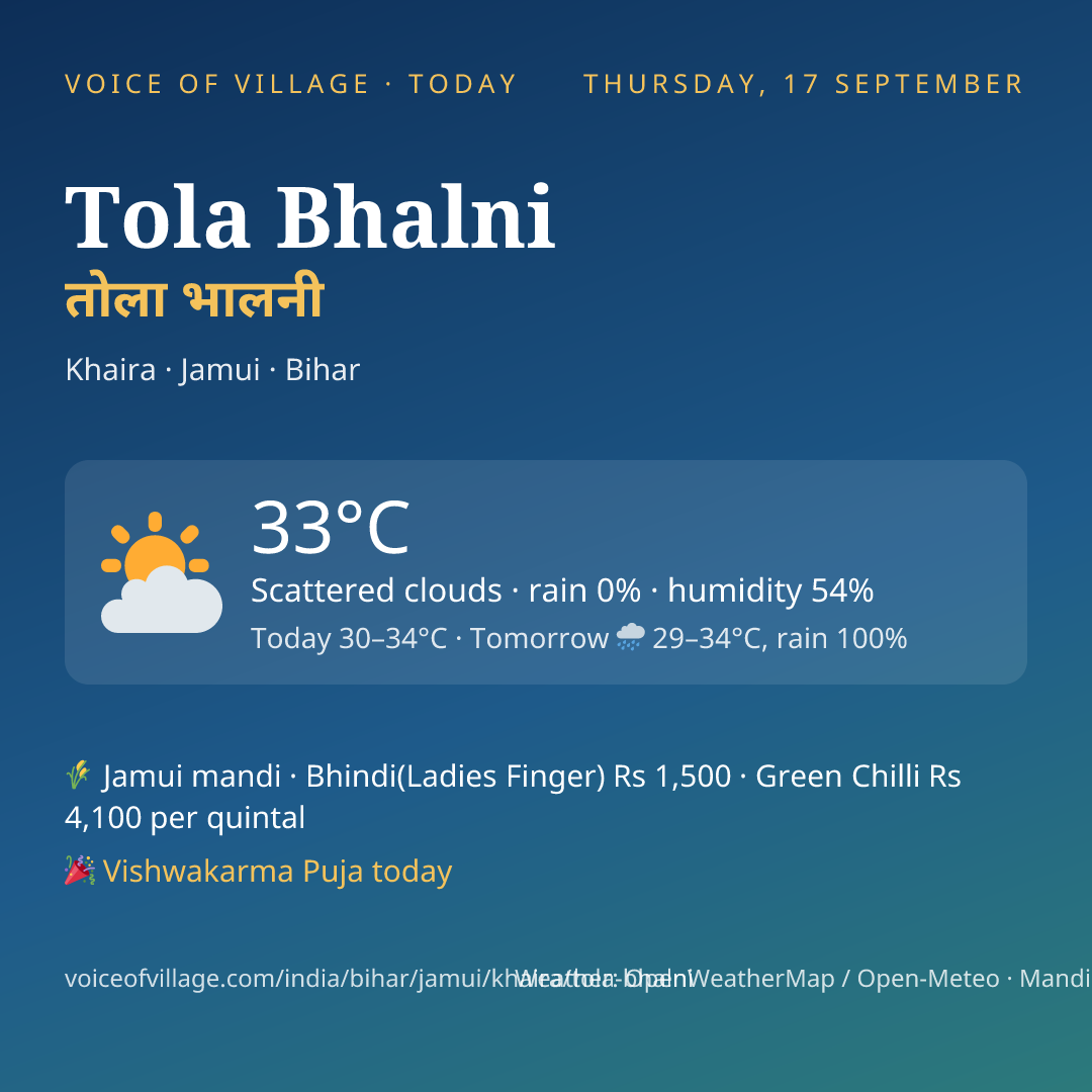 Tola Bhalni today