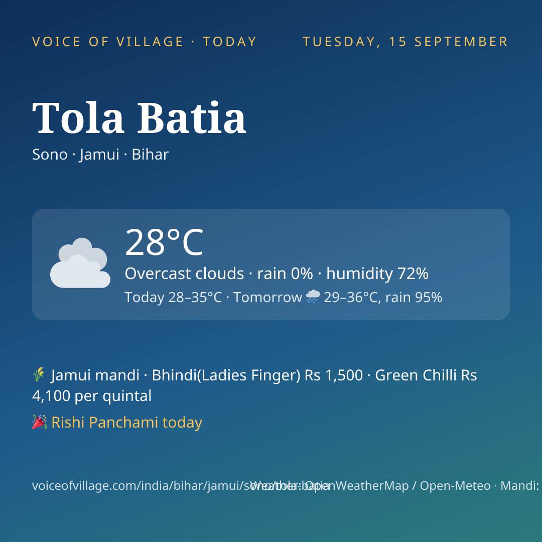 Tola Batia today