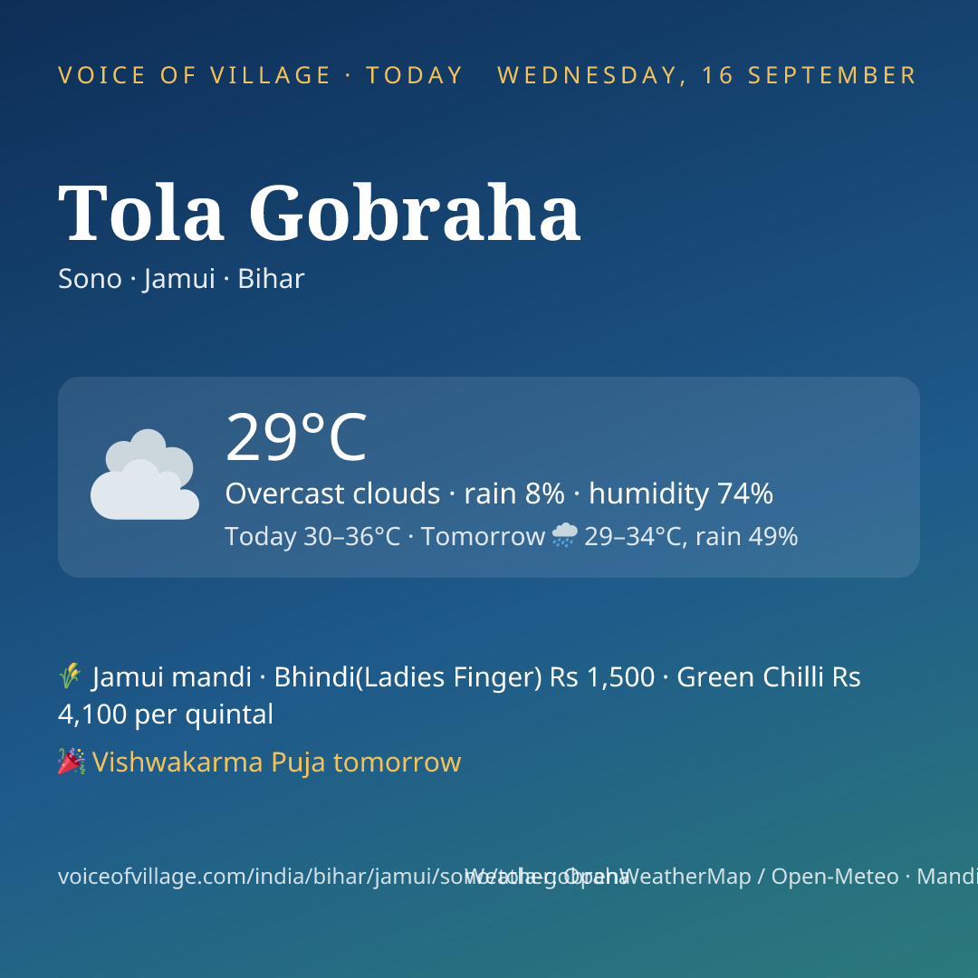 Tola Gobraha today
