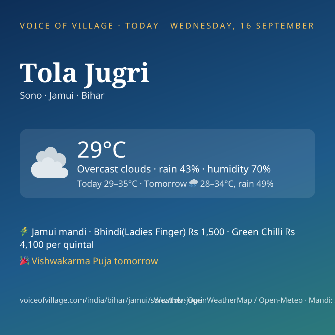 Tola Jugri today