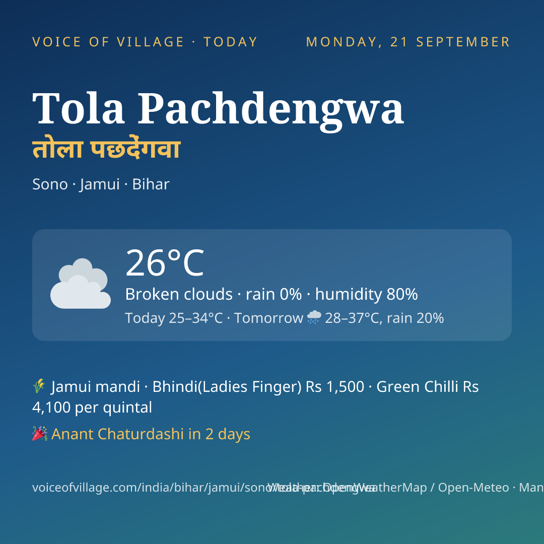 Tola Pachdengwa today