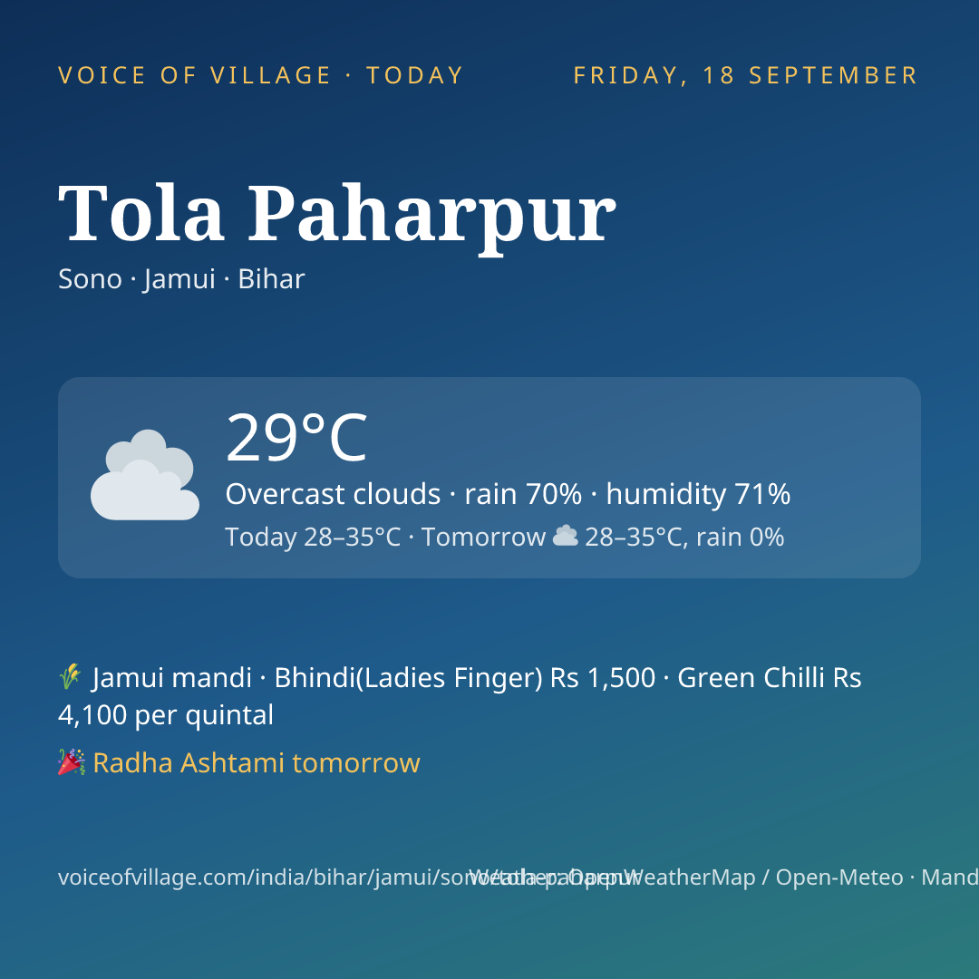 Tola Paharpur today