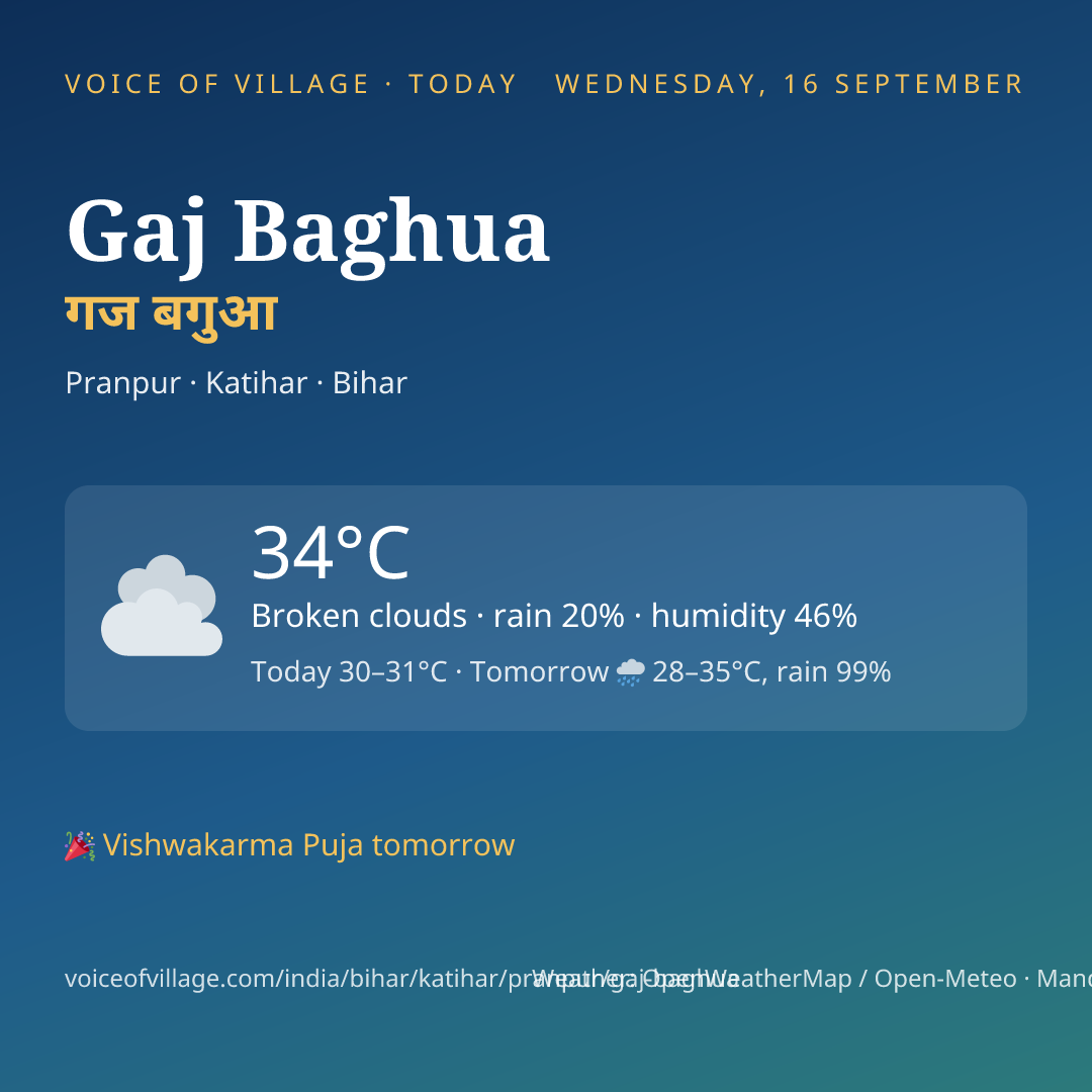 Gaj Baghua today