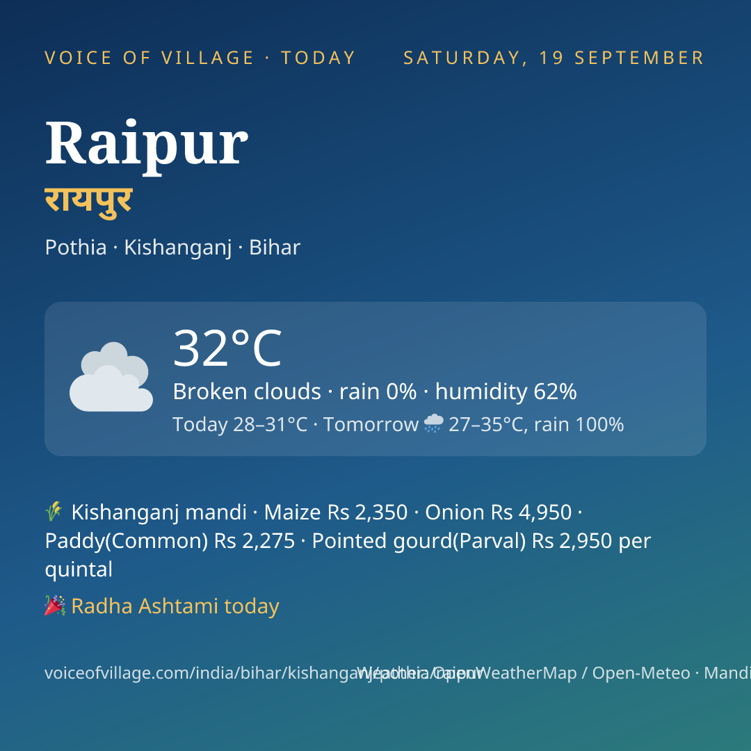 Raipur today