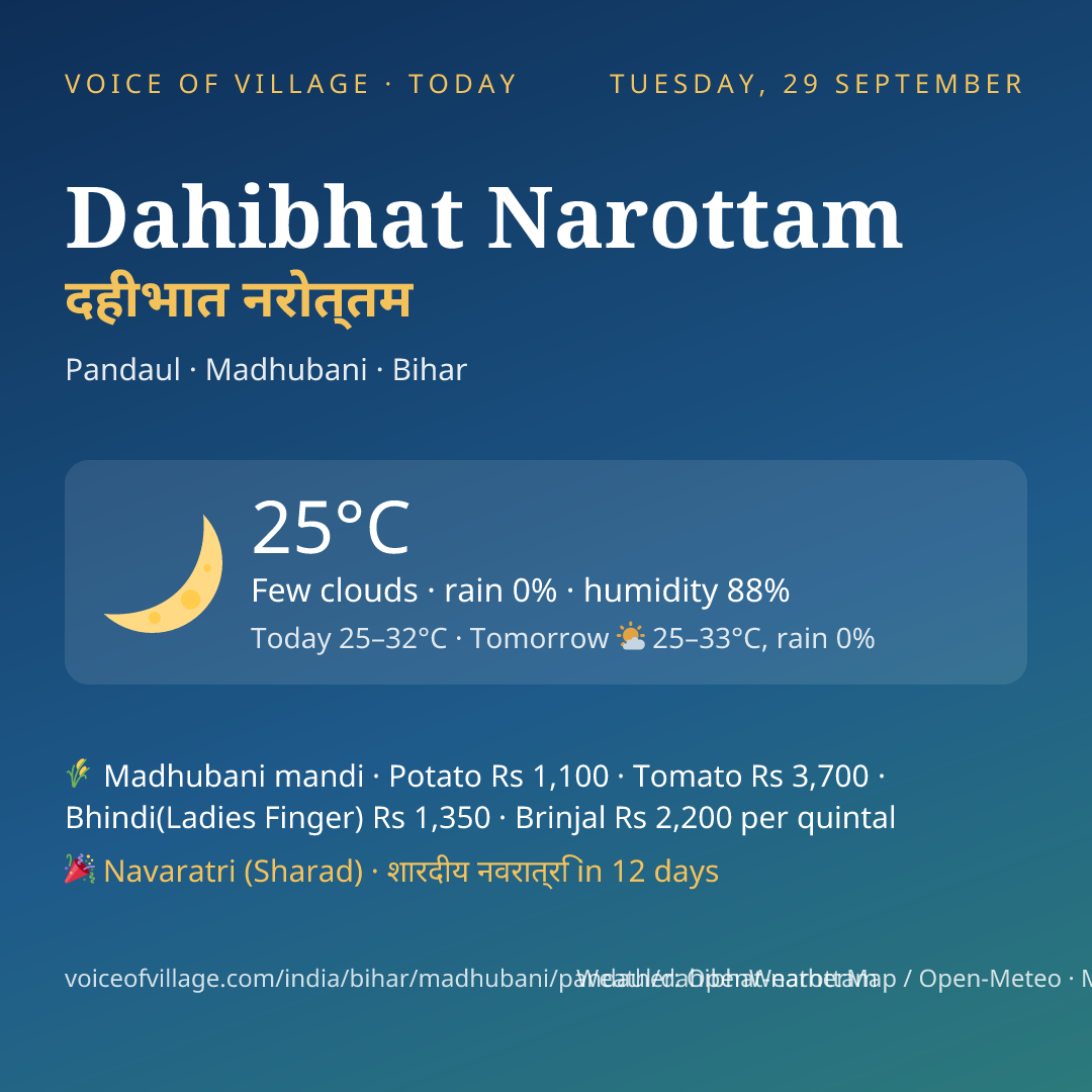 Dahibhat Narottam today