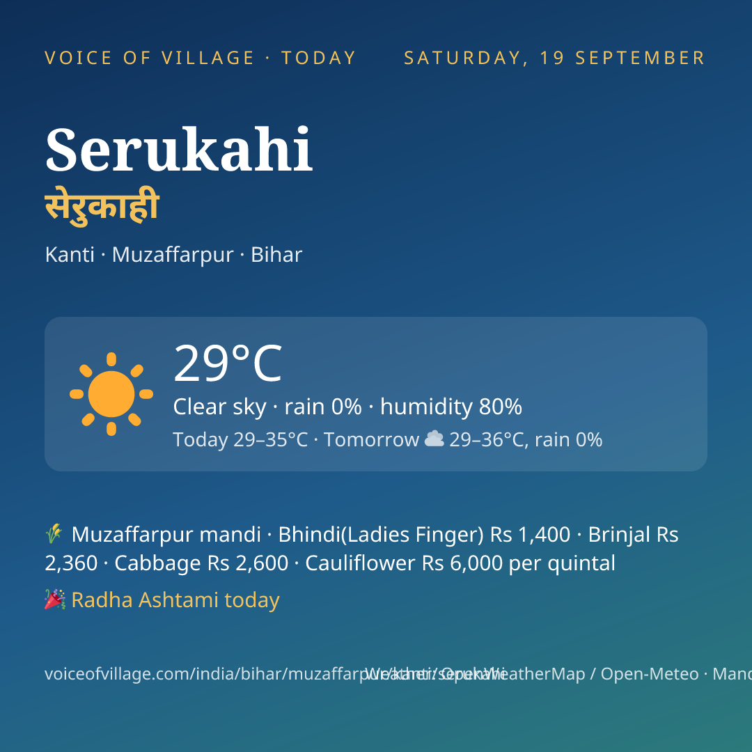 Serukahi today