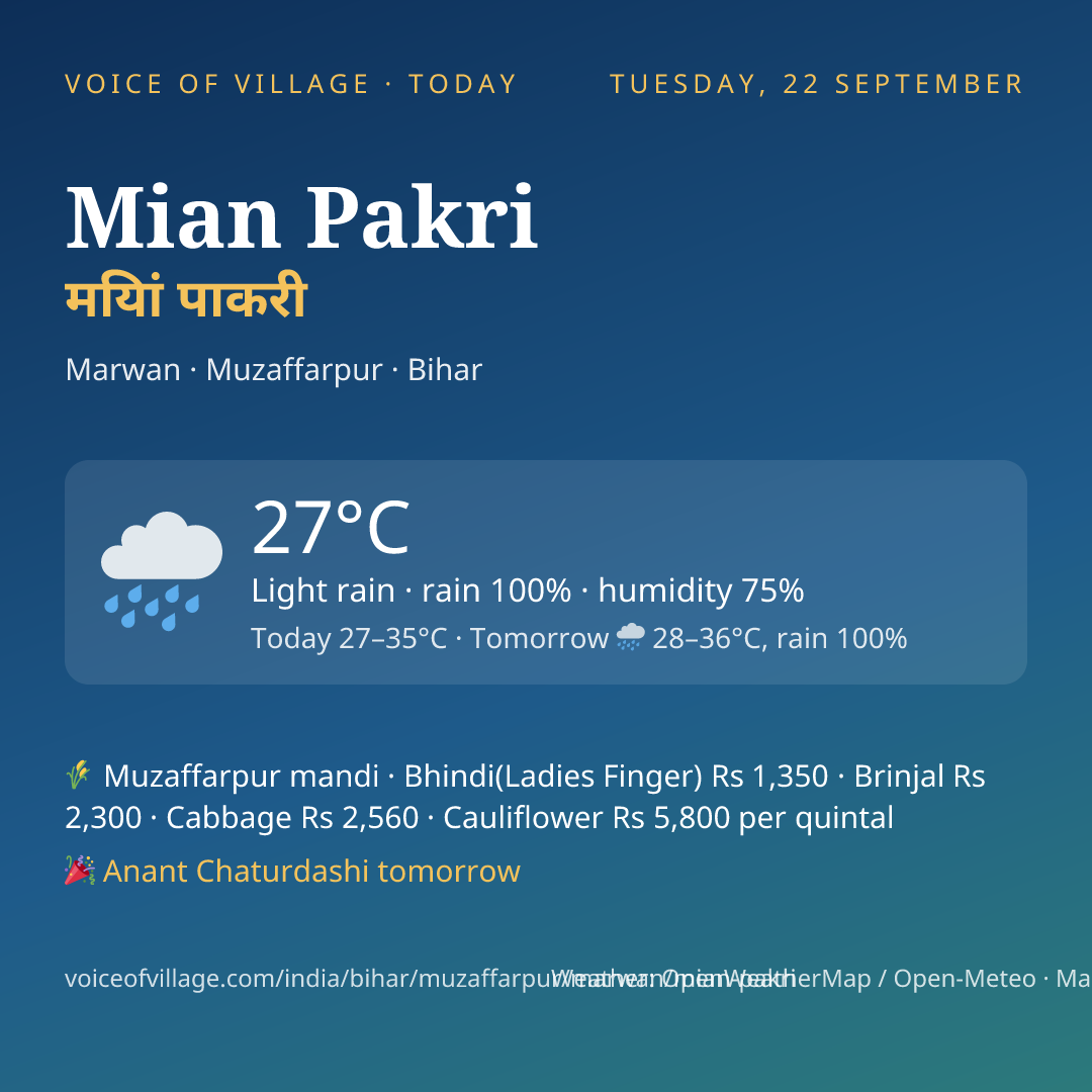Mian Pakri today