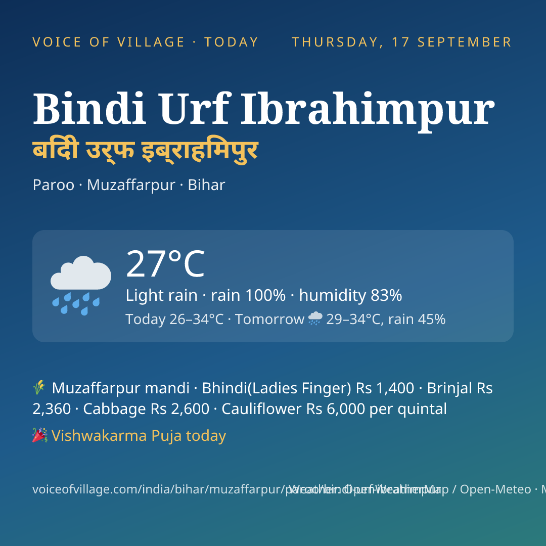 Bindi Urf Ibrahimpur today