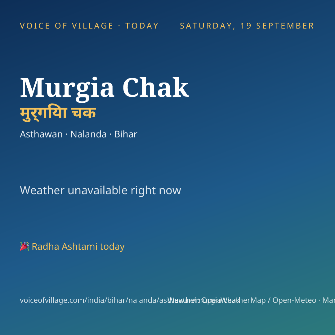 Murgia Chak today
