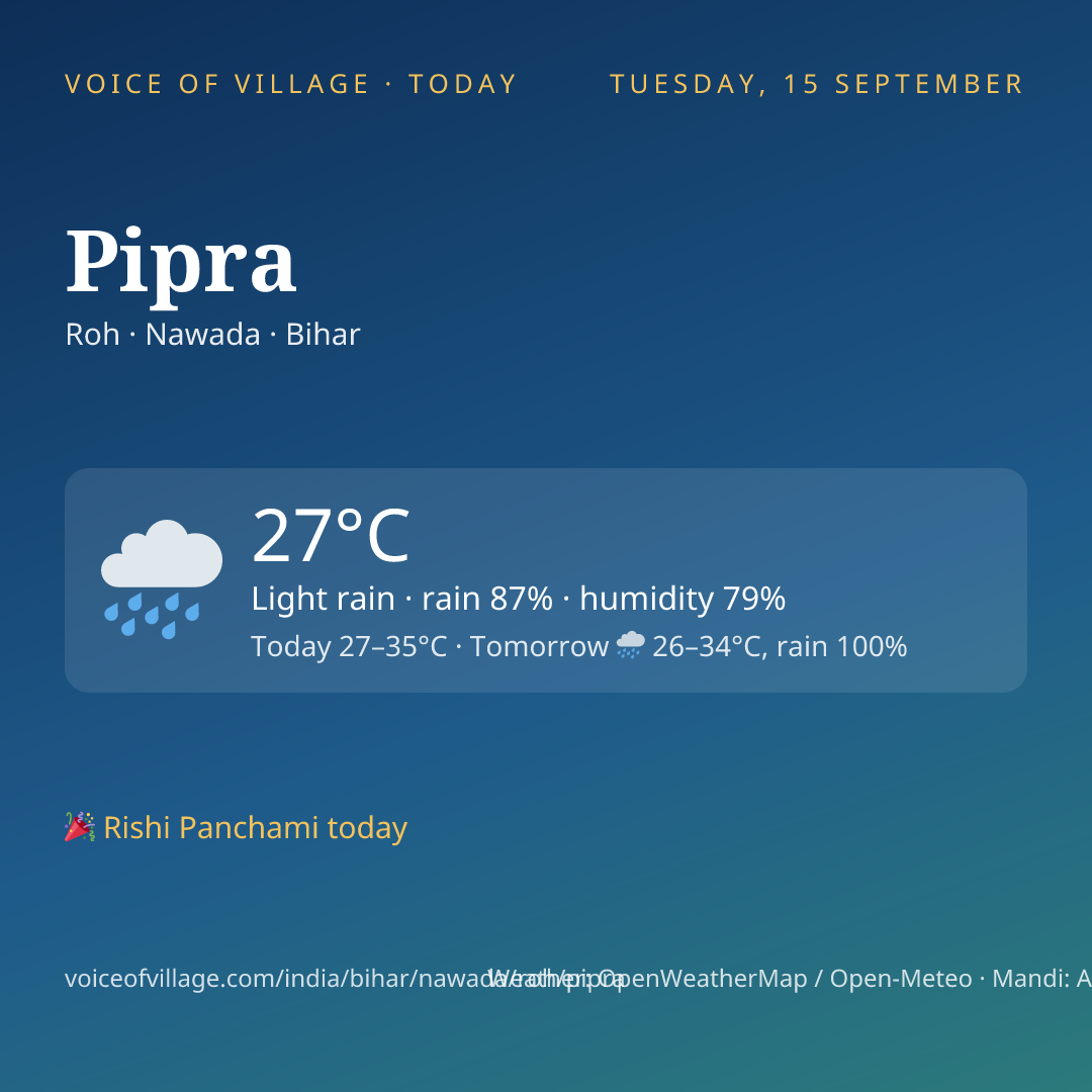 Pipra today