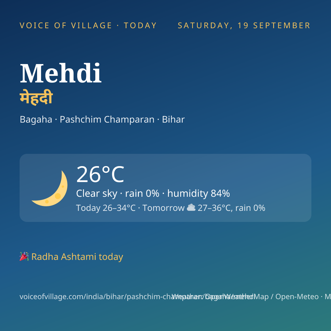 Mehdi today