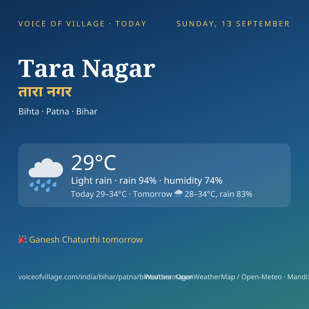 Tara Nagar today