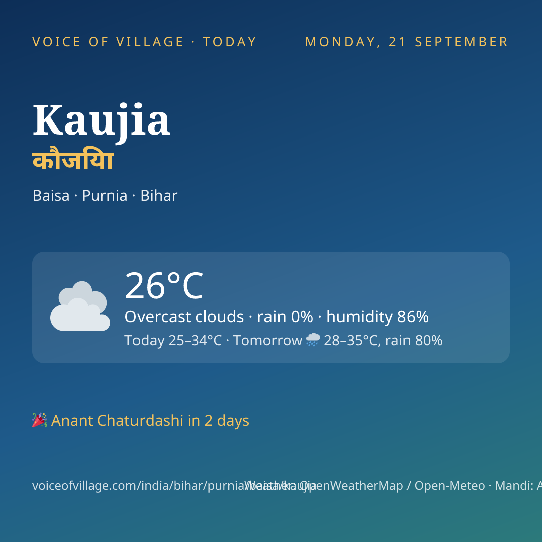 Kaujia today