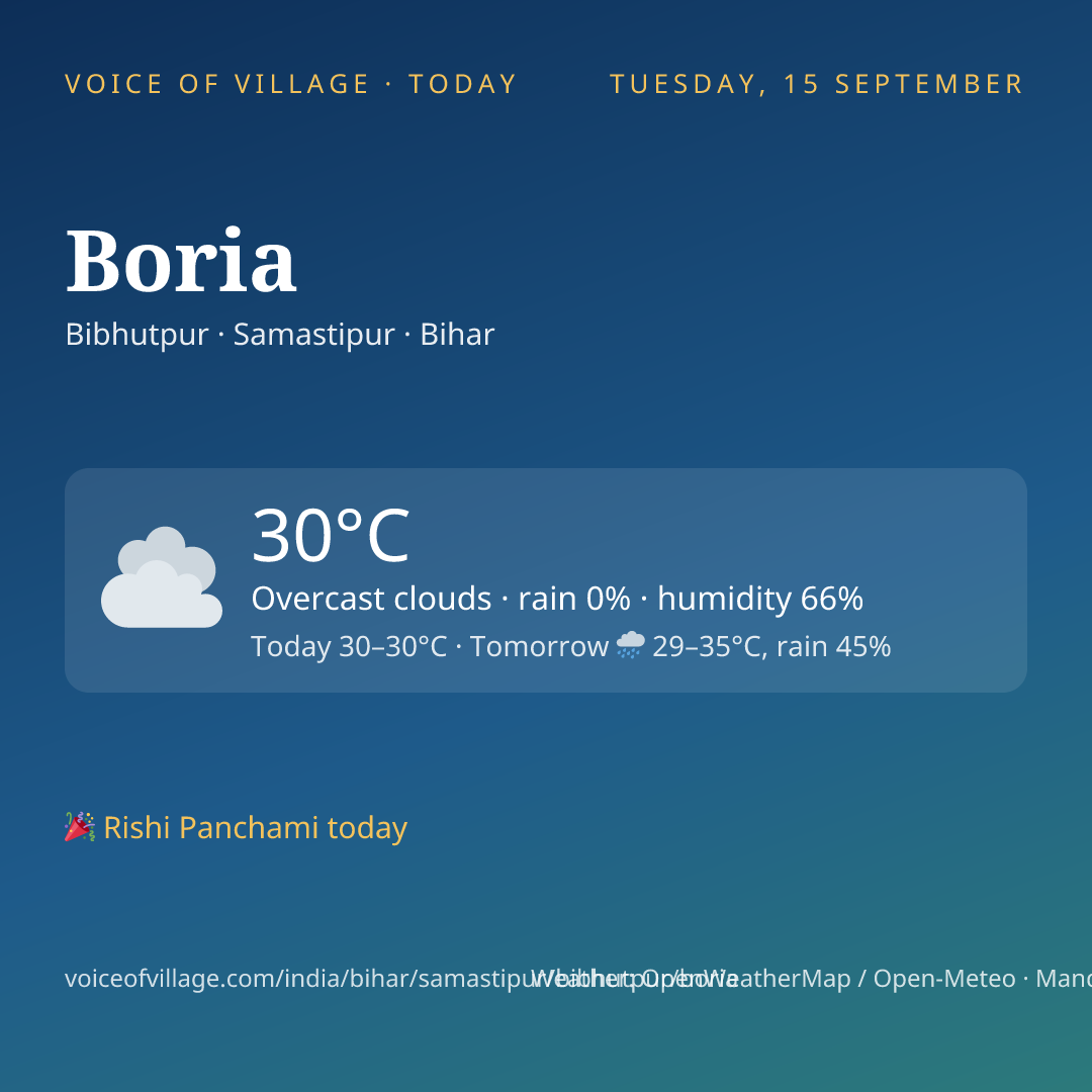 Boria today