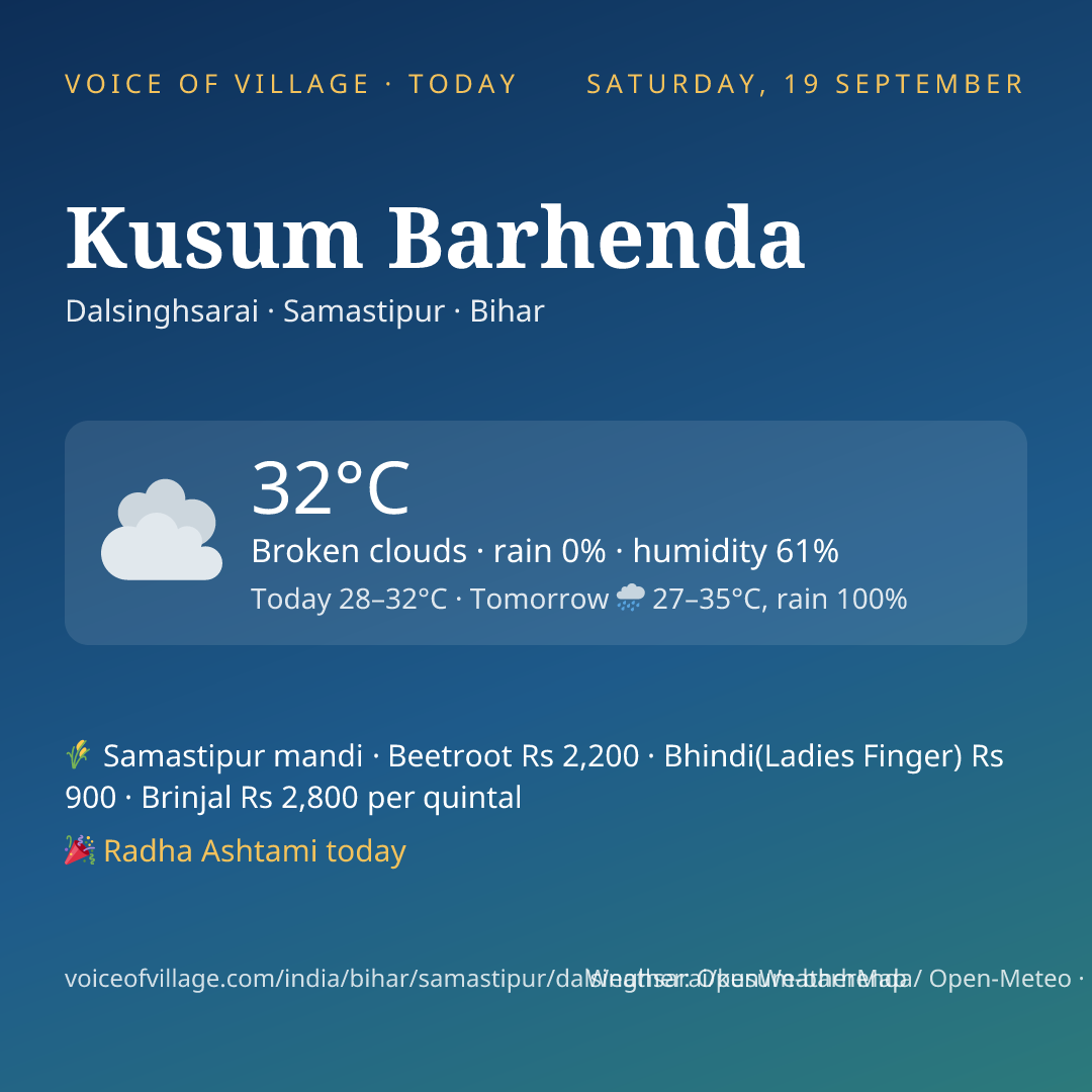 Kusum Barhenda today