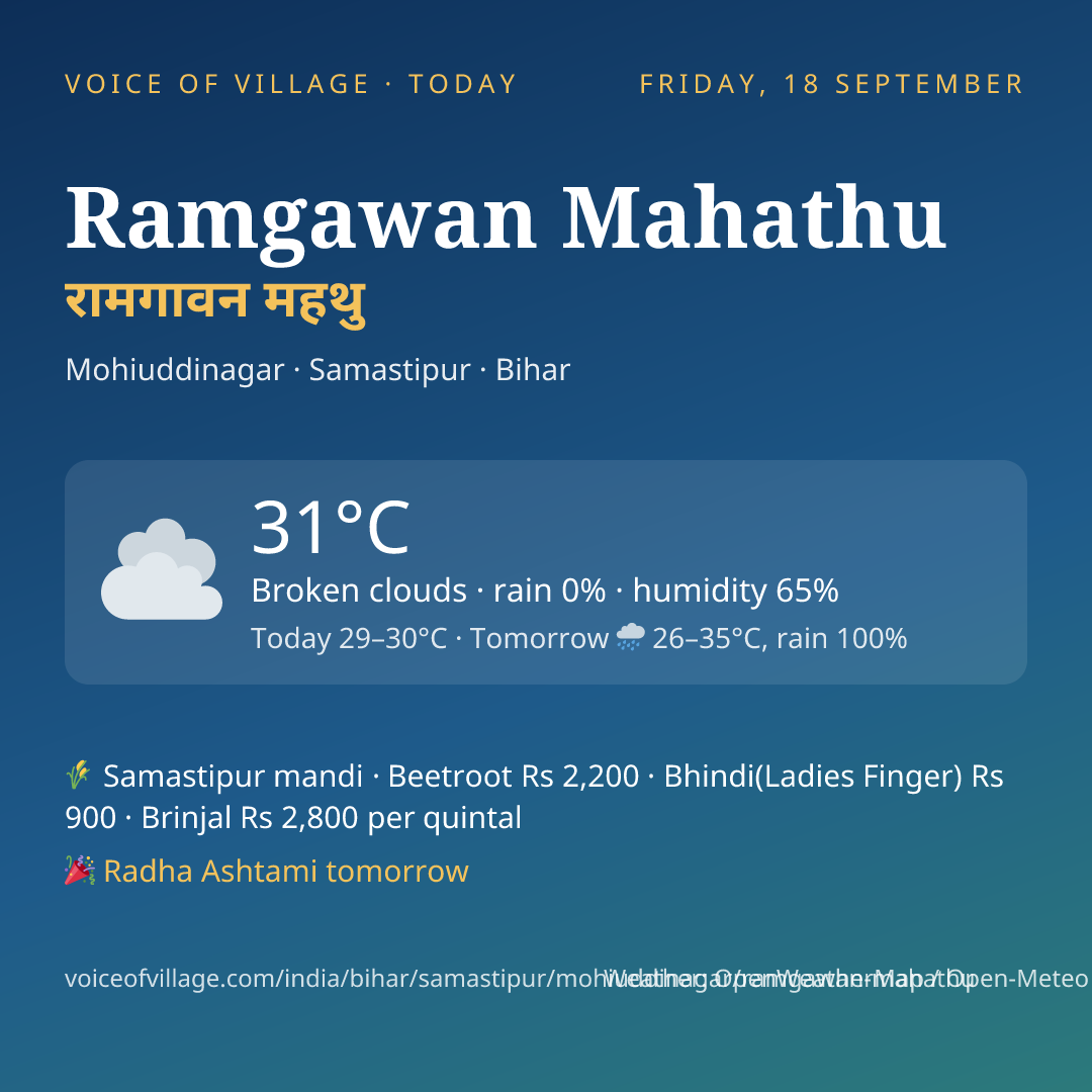 Ramgawan Mahathu today