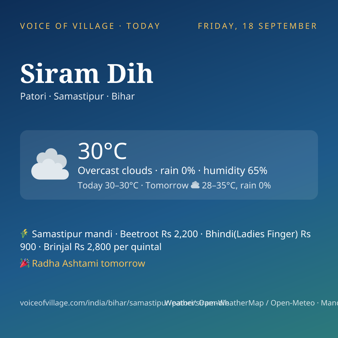 Siram Dih today