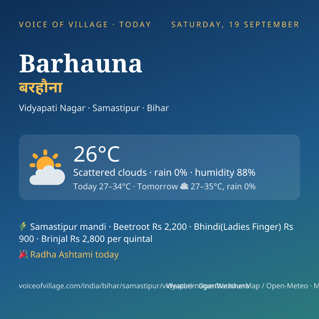 Barhauna today