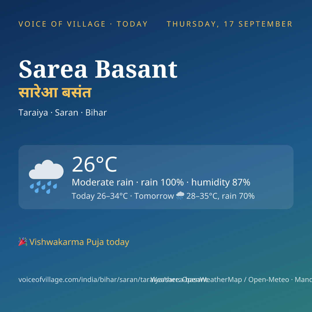 Sarea Basant today