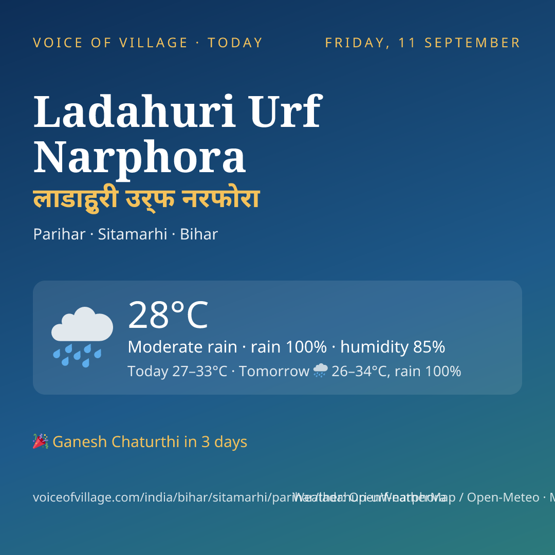 Ladahuri Urf Narphora today