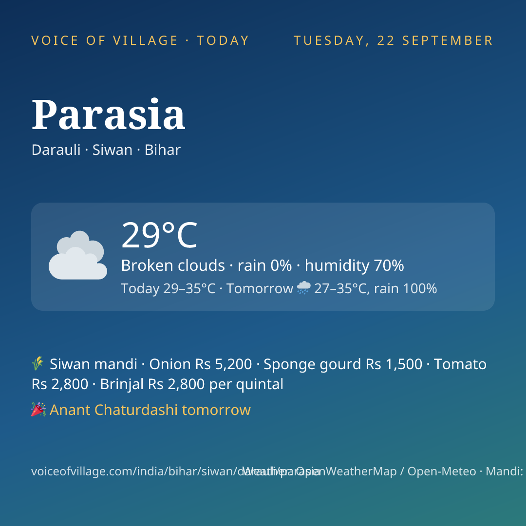 Parasia today