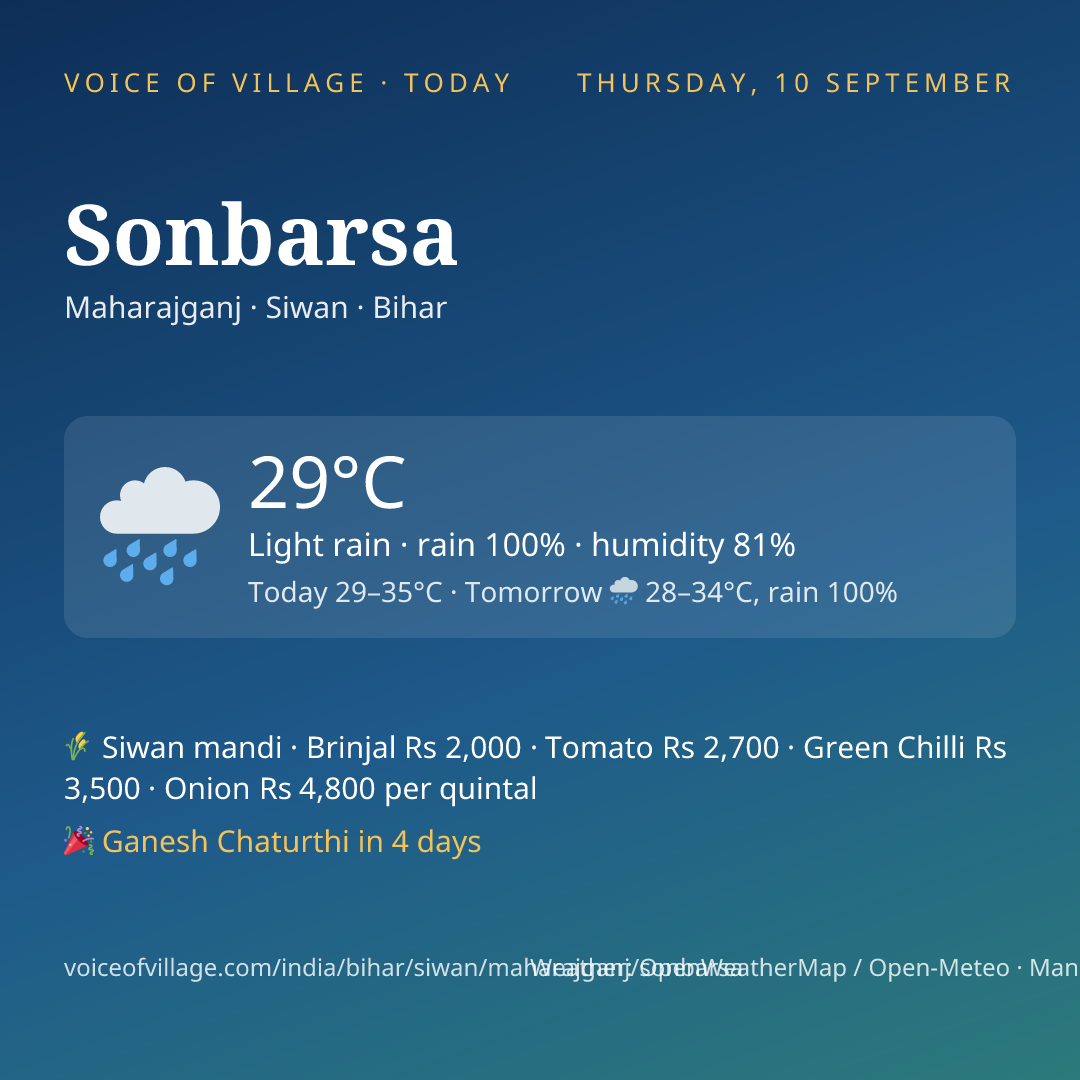 Sonbarsa today