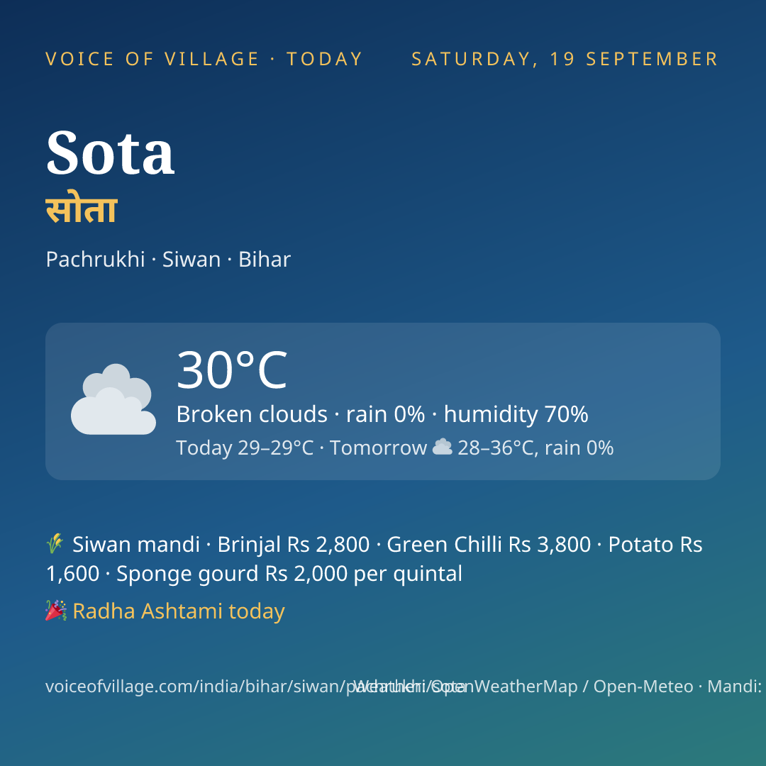 Sota today