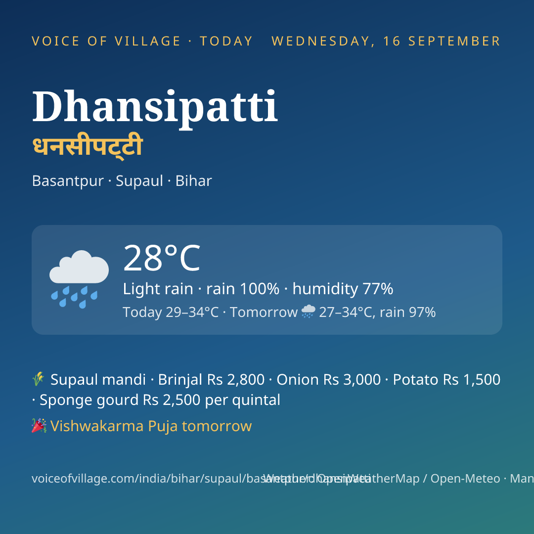 Dhansipatti today