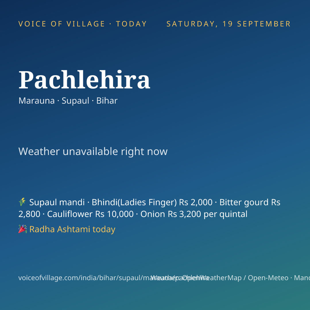 Pachlehira today