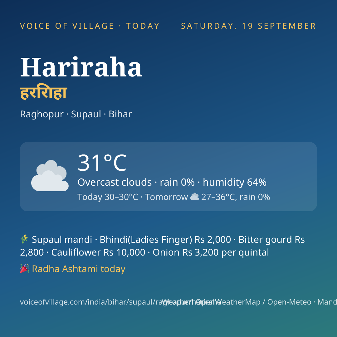 Hariraha today