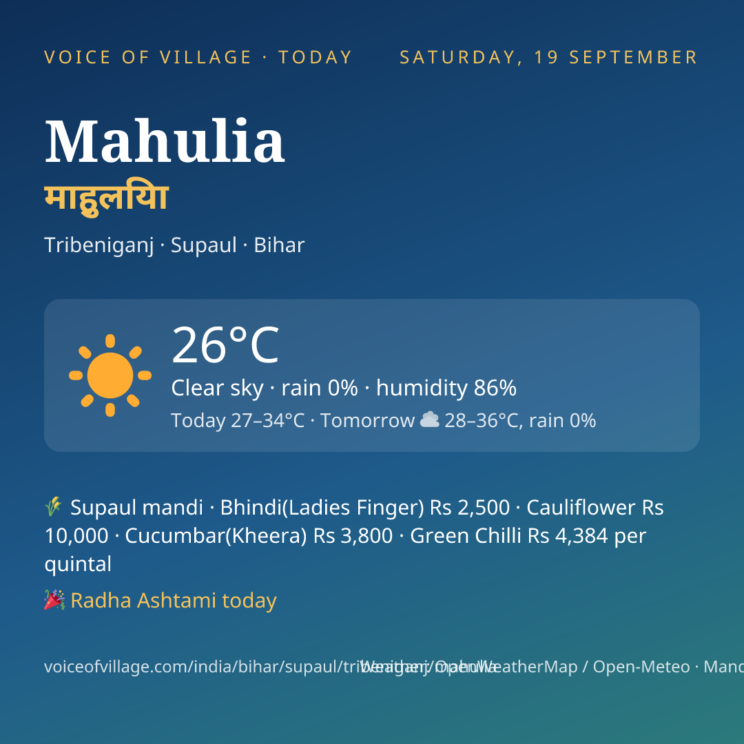 Mahulia today