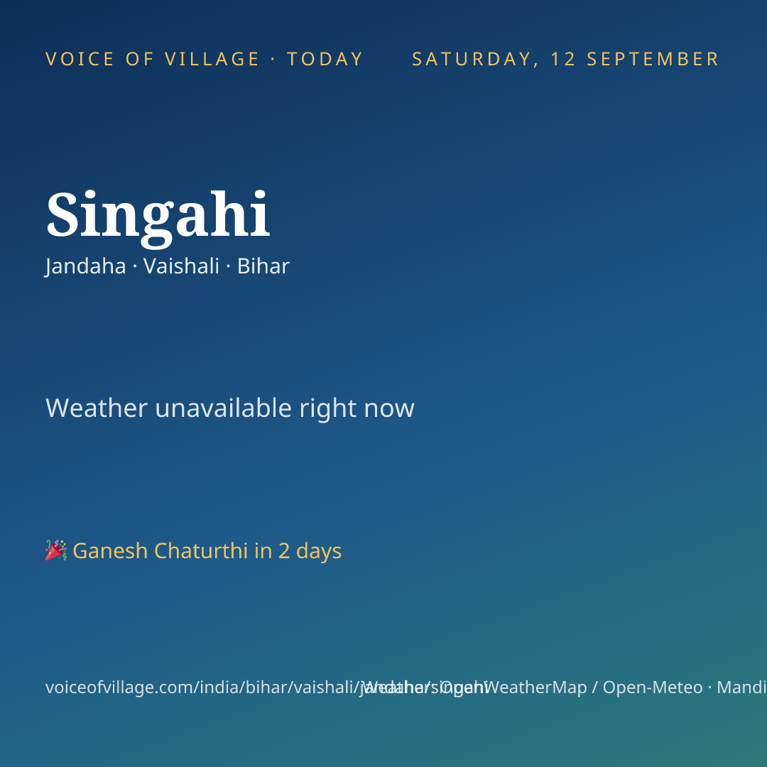 Singahi today