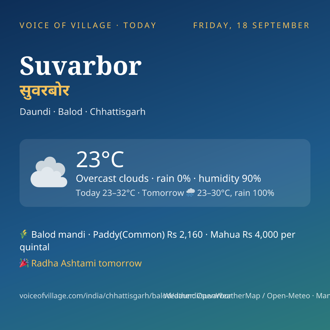 Suvarbor today