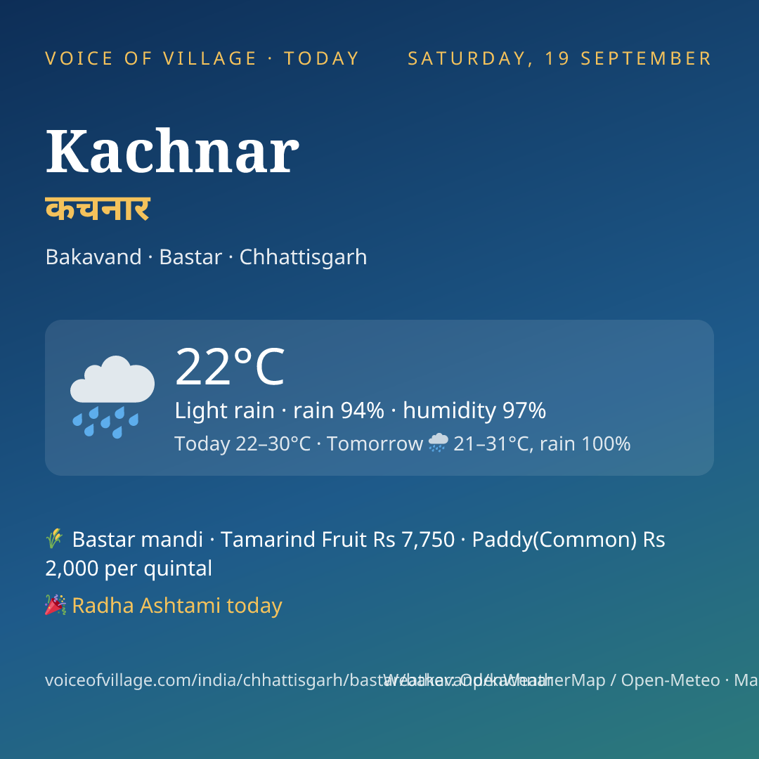 Kachnar today