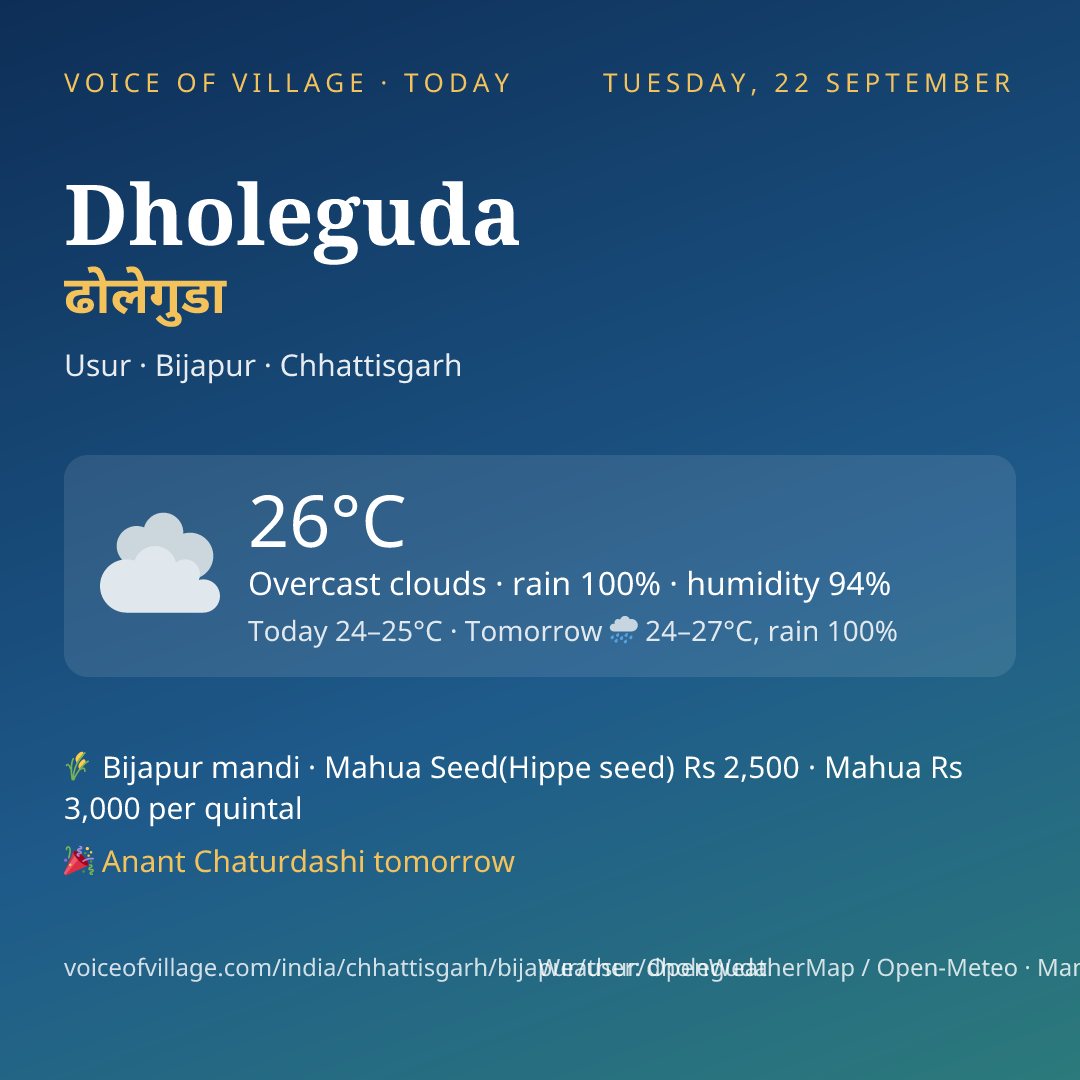 Dholeguda today