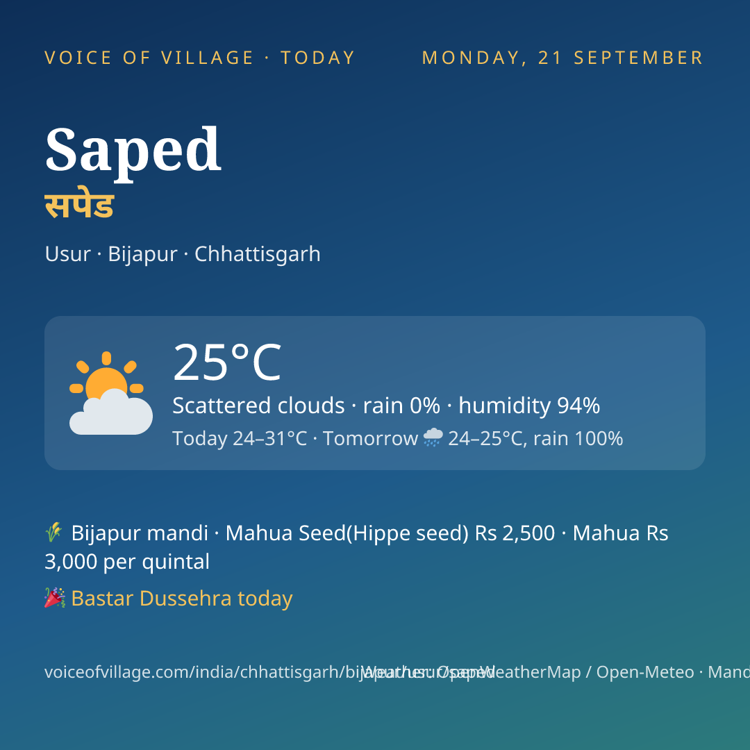 Saped today