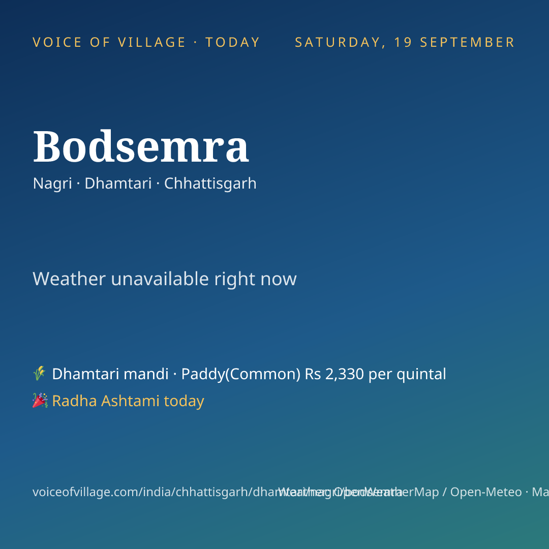 Bodsemra today