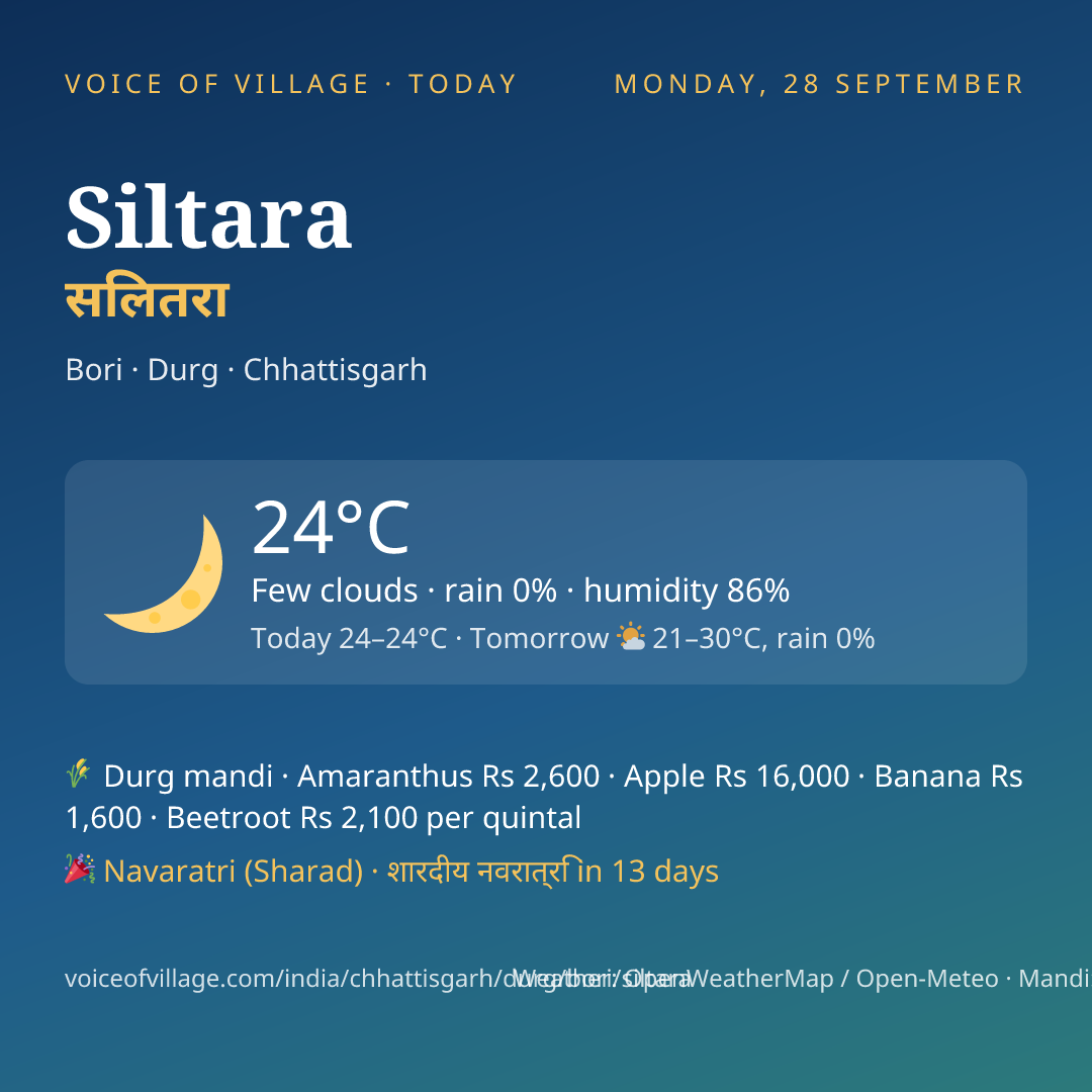 Siltara today