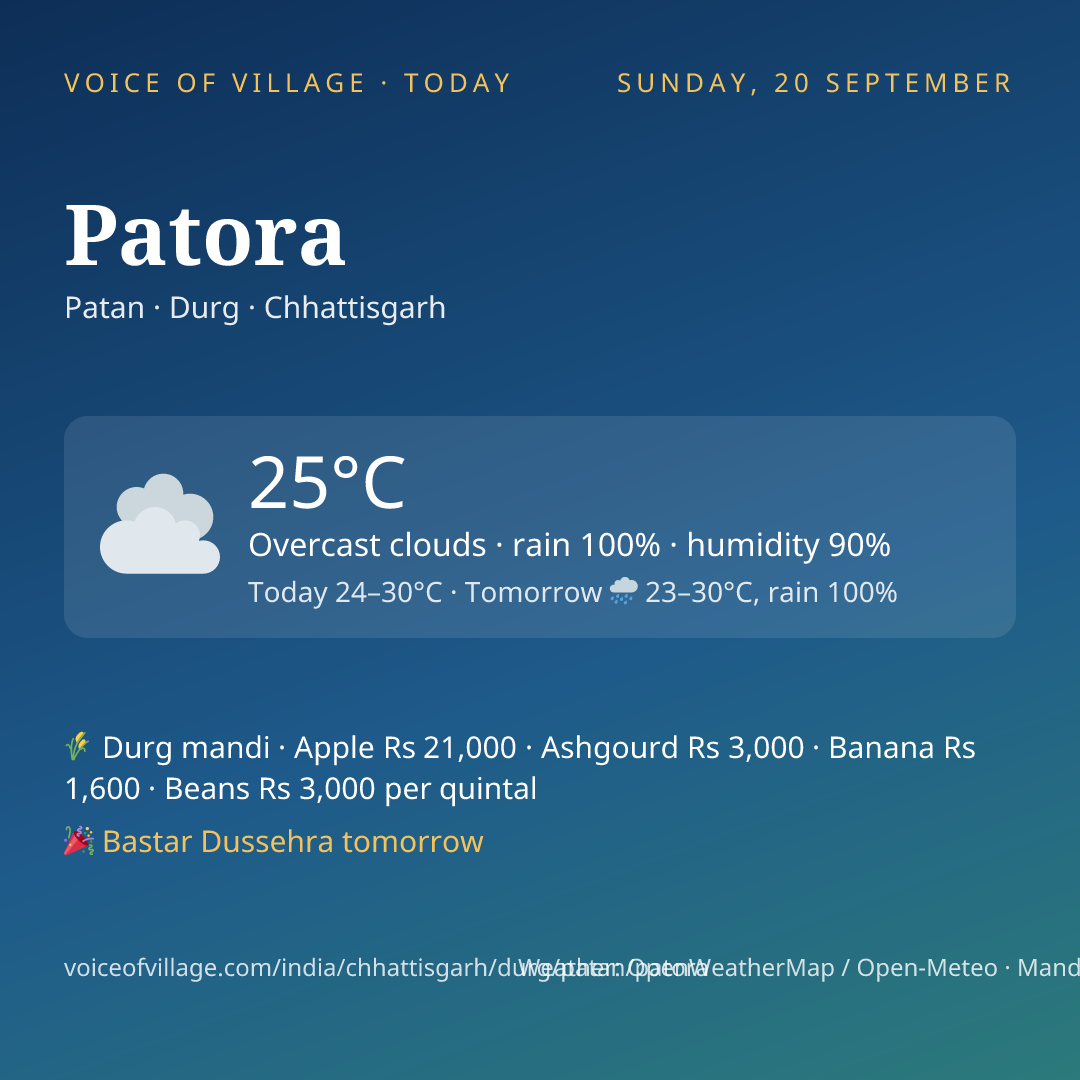 Patora today