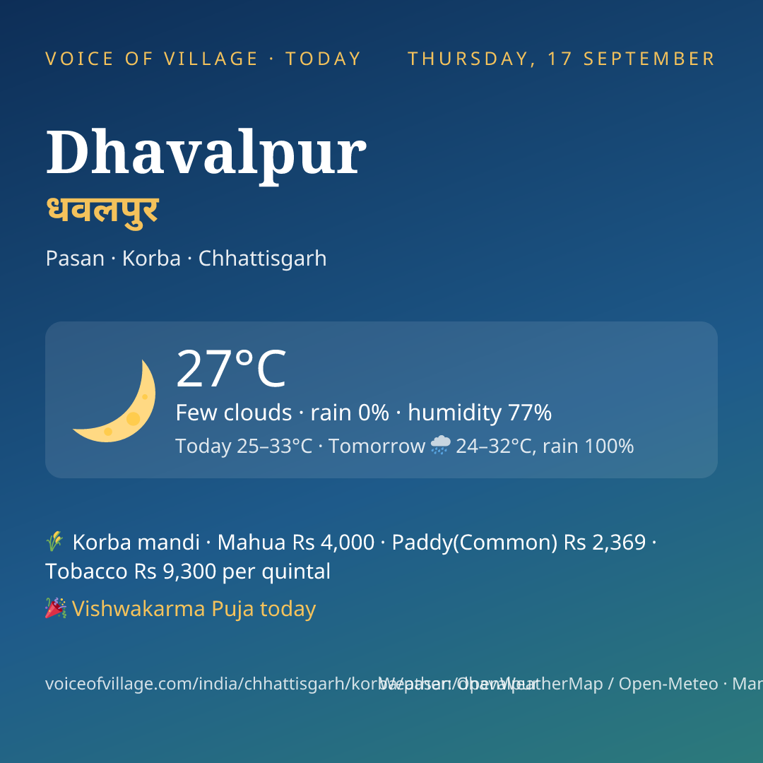Dhavalpur today